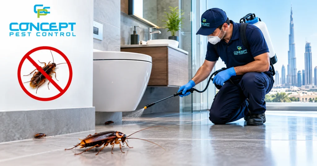 Bathroom Cockroaches in Dubai